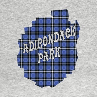 Blue Plaid Adirondack Park w/ Text T-Shirt